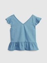 GAP Dětský bavlněný top peplum GAP