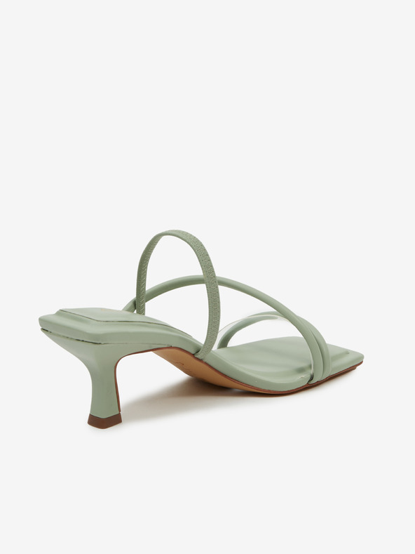 Aldo Světle zelené dámské pantofle na podpatku ALDO Zoebaen