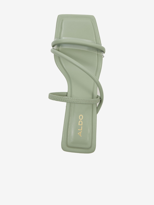Aldo Světle zelené dámské pantofle na podpatku ALDO Zoebaen