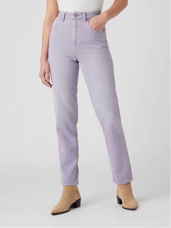 Wrangler Světle fialové dámské straight fit džíny Wrangler