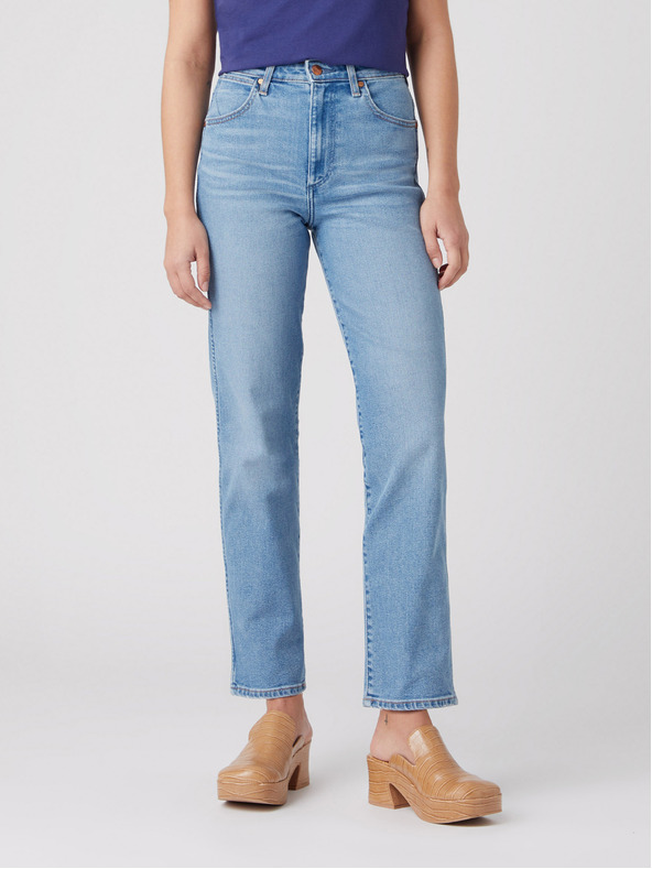 Wrangler Světle modré dámské straight fit džíny Wrangler