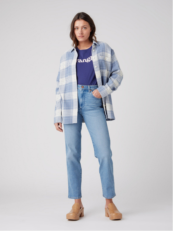 Wrangler Světle modré dámské straight fit džíny Wrangler