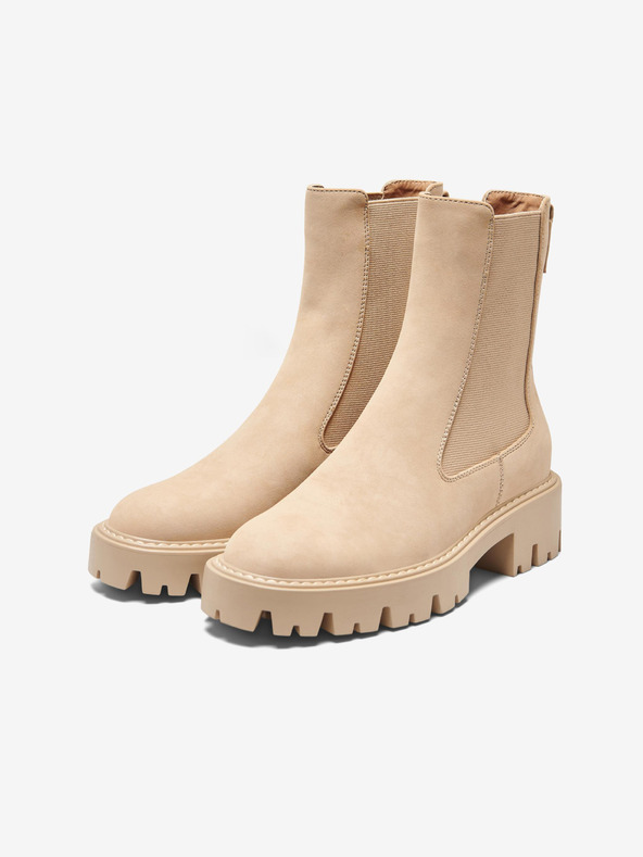 ONLY Béžové dámské vysoké chelsea boty ONLY Betty