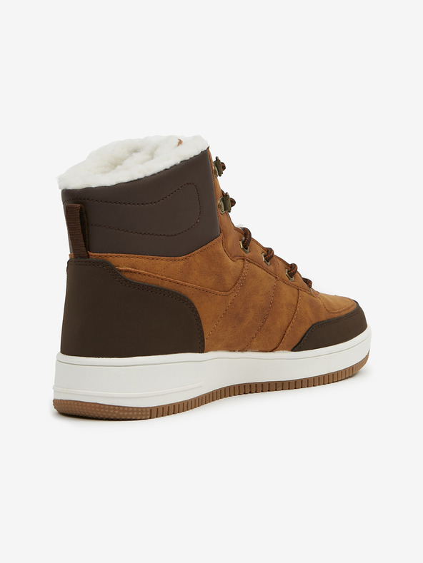 Sam 73 Hnědé zateplené kotníkové tenisky v semišové úpravě SAM 73 Fafter