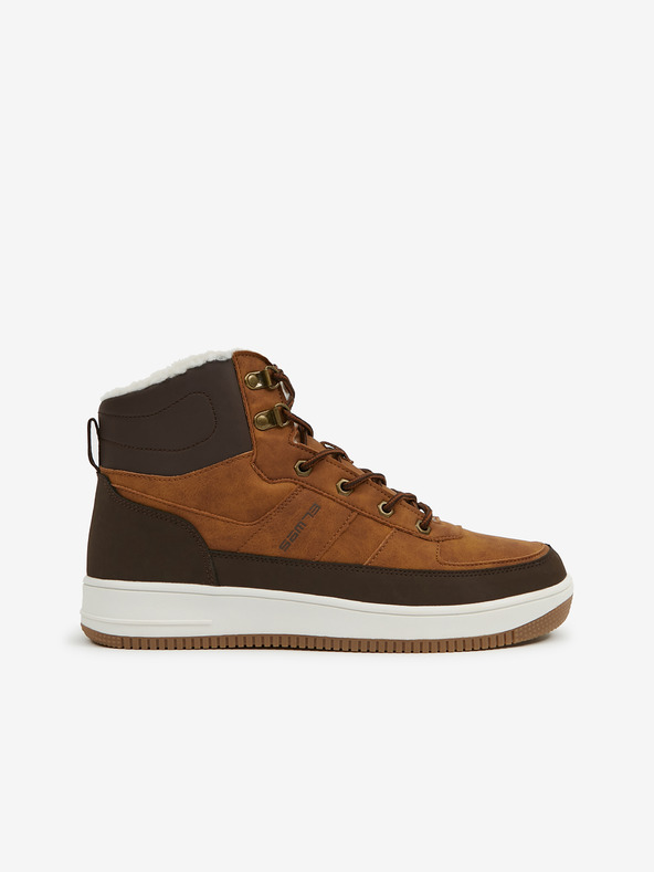 Sam 73 Hnědé zateplené kotníkové tenisky v semišové úpravě SAM 73 Fafter
