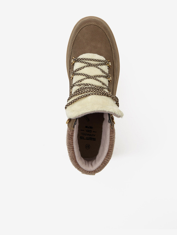 Sam 73 Hnědé dámské kotníkové zimní boty  SAM 73 Tigrao