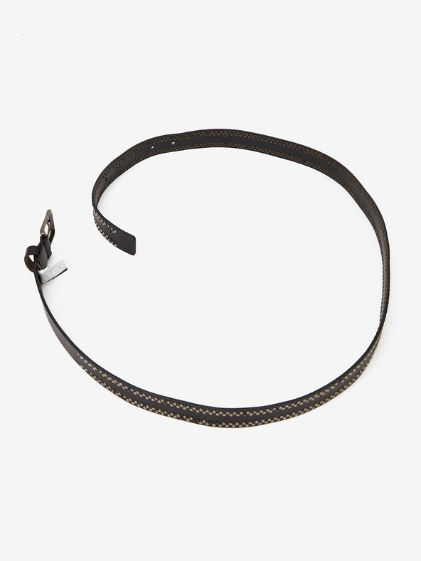 Diesel Černý pánský kožený pásek Diesel