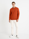 Celio Cihlový pánský basic svetr Celio Beclo