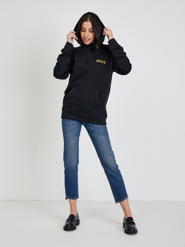 ZOOT.collab Černá unisex mikina s kapucí ZOOT
