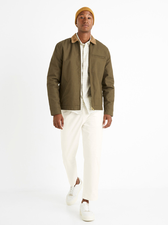 Celio Khaki pánská nepromokavá bunda Celio Cujacket