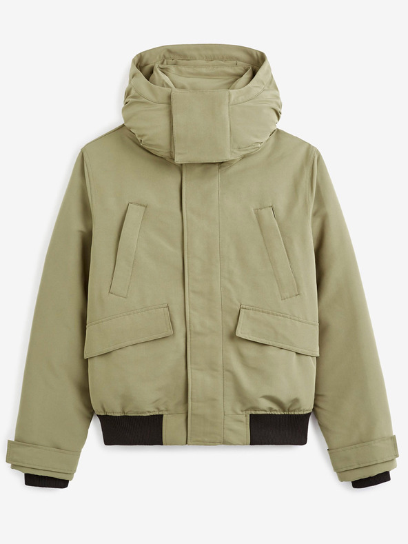Celio Khaki pánská bunda s kapucí Celio Cuchunky