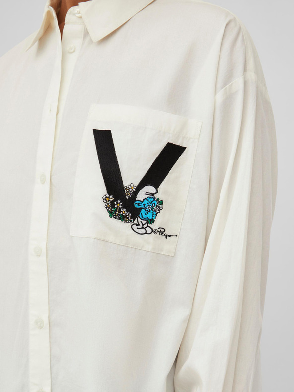 Vila Bílá dámská košile VILA Smurfy