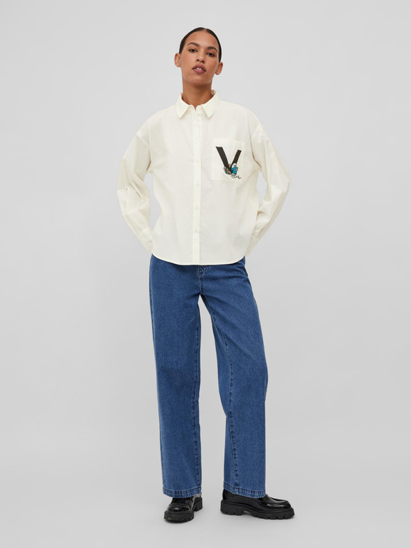 Vila Bílá dámská košile VILA Smurfy