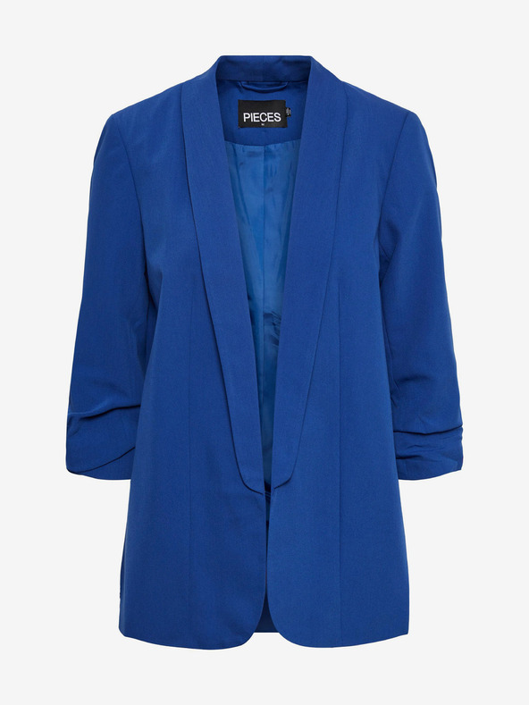Pieces Tmavě modré dámské sako s tříčtvrtečním rukávem Pieces Boss