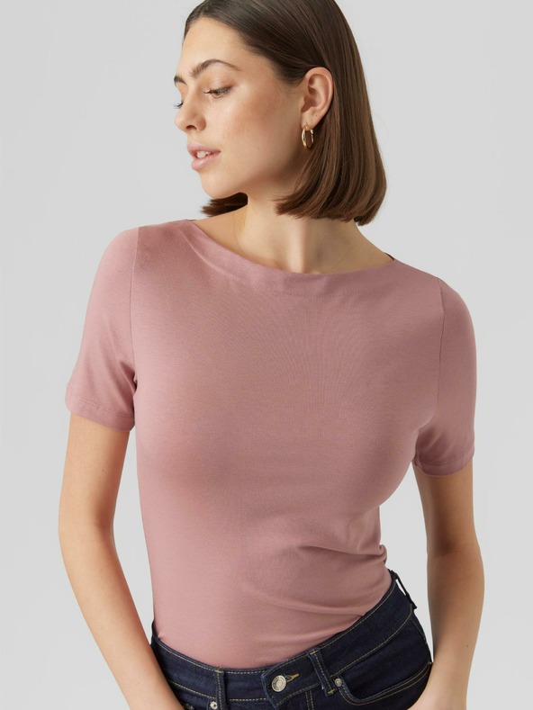 Vero Moda Starorůžové dámské basic tričko VERO MODA Panda