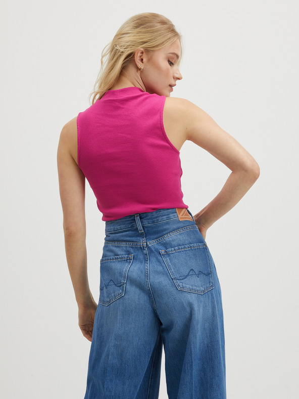 ONLY Tmavě růžový dámský basic top ONLY Nessa