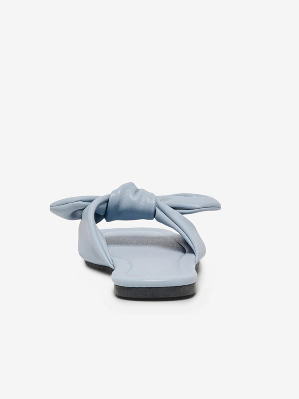 ONLY Světle modré dámské pantofle s mašlí ONLY Millie