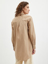 Pieces Béžová dámská oversize košile Pieces Jiva