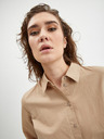 Pieces Béžová dámská oversize košile Pieces Jiva