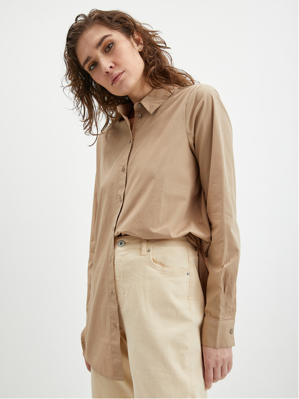 Pieces Krémové dámské široké džíny Pieces Holly