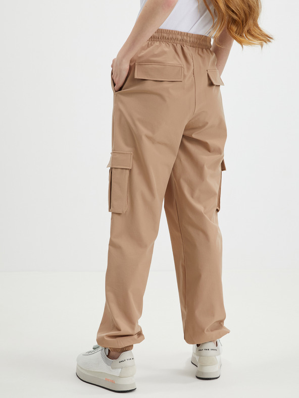 Noisy May Světle hnědé dámské tepláky Noisy May Kirby