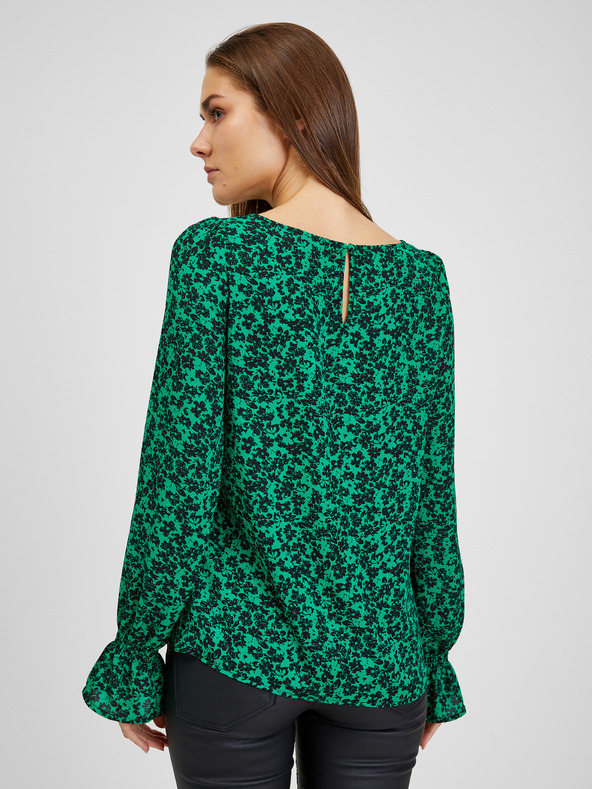 Orsay Černo-zelená dámská květovaná halenka ORSAY