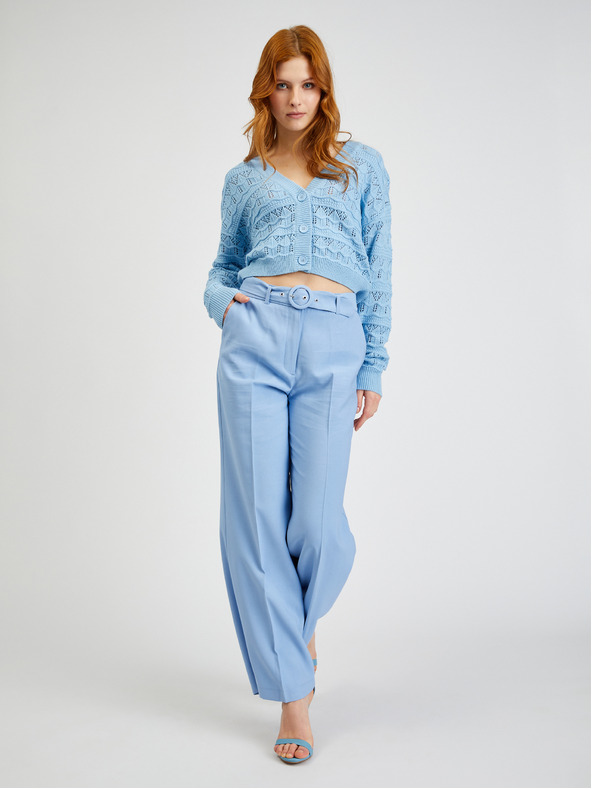 Orsay Světle modrý dámský vzorovaný kardigan ORSAY