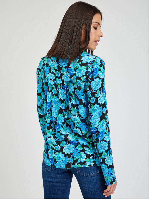 Orsay Modrá dámská květovaná halenka ORSAY