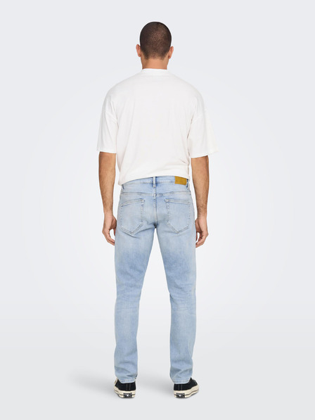 ONLY & SONS Světle modré pánské straight fit džíny ONLY & SONS Weft