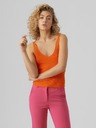 Vero Moda Oranžové dámské žebrované basic tílko VERO MODA Glory