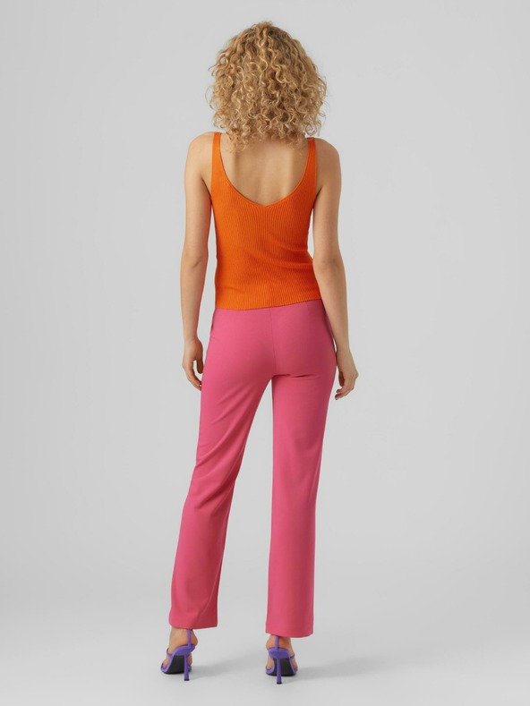 Vero Moda Oranžové dámské žebrované basic tílko VERO MODA Glory