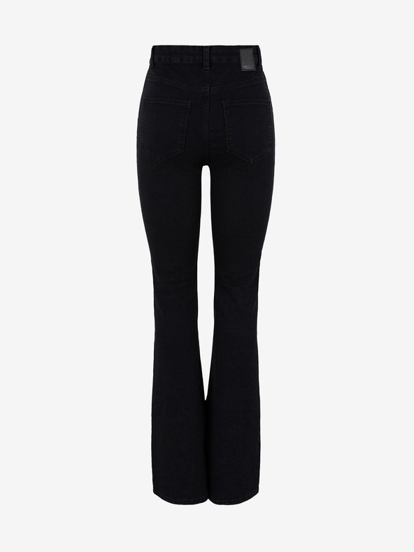 Pieces Černé dámské flared fit džíny Pieces Peggy