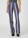 Wrangler Růžovo-šedé dámské pruhované flared fit džíny Wrangler Heritage