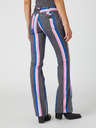 Wrangler Růžovo-šedé dámské pruhované flared fit džíny Wrangler Heritage