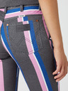 Wrangler Růžovo-šedé dámské pruhované flared fit džíny Wrangler Heritage