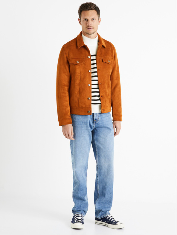 Celio Černo-bílý pánská pruhovaný svetr Celio Denerio