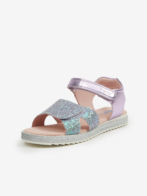 Richter Zeleno-fialové holčičí metalické sandály Richter