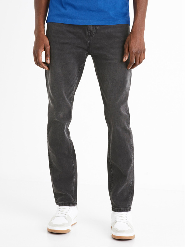 Celio Tmavě šedé pánské slim fit džíny Celio C25 Dolls