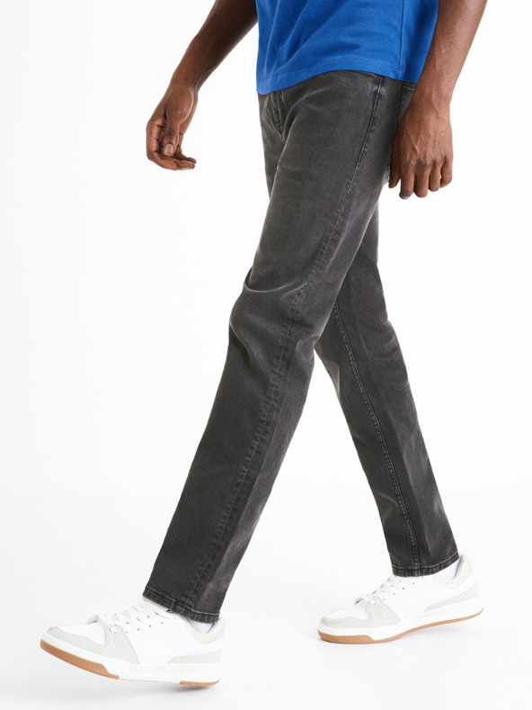 Celio Tmavě šedé pánské slim fit džíny Celio C25 Dolls