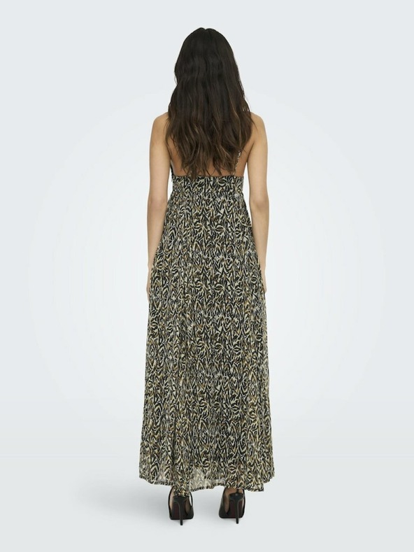 ONLY Hnědé dámské vzorované maxišaty ONLY Eliza