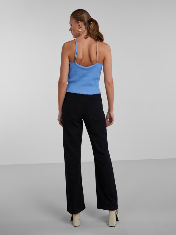 Pieces Modré dámské tílko Pieces Nukisa