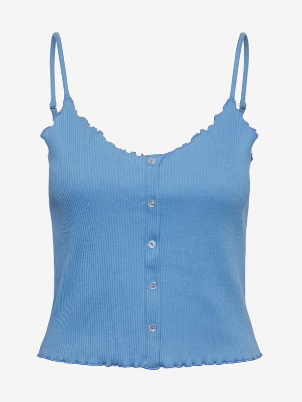 Pieces Modré dámské tílko Pieces Nukisa