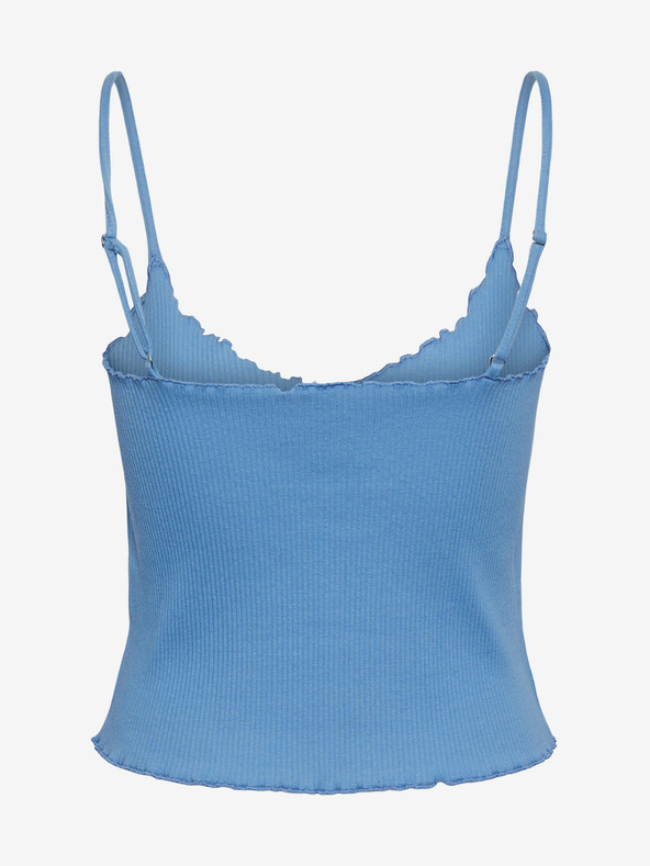 Pieces Modré dámské tílko Pieces Nukisa
