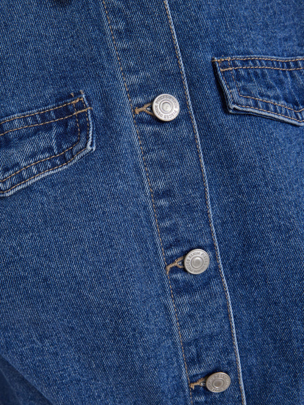 Pieces Modrá dámská džínová bunda Pieces Tessie