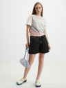 Noisy May Černé dámské džínové kraťasy Noisy May Smiley