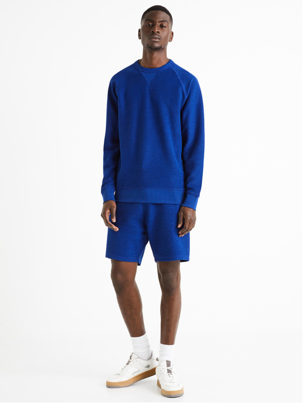 Celio Modrá pánská mikina Celio Dereverse