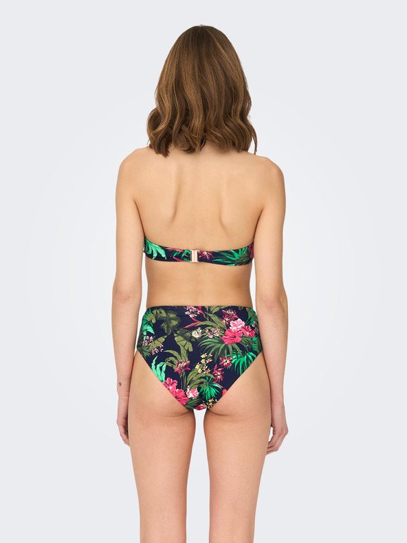 ONLY Zeleno-modý dámský květovaný spodní díl plavek ONLY Juliette