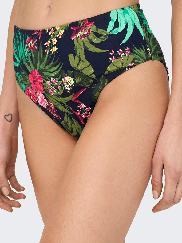 ONLY Zeleno-modý dámský květovaný spodní díl plavek ONLY Juliette