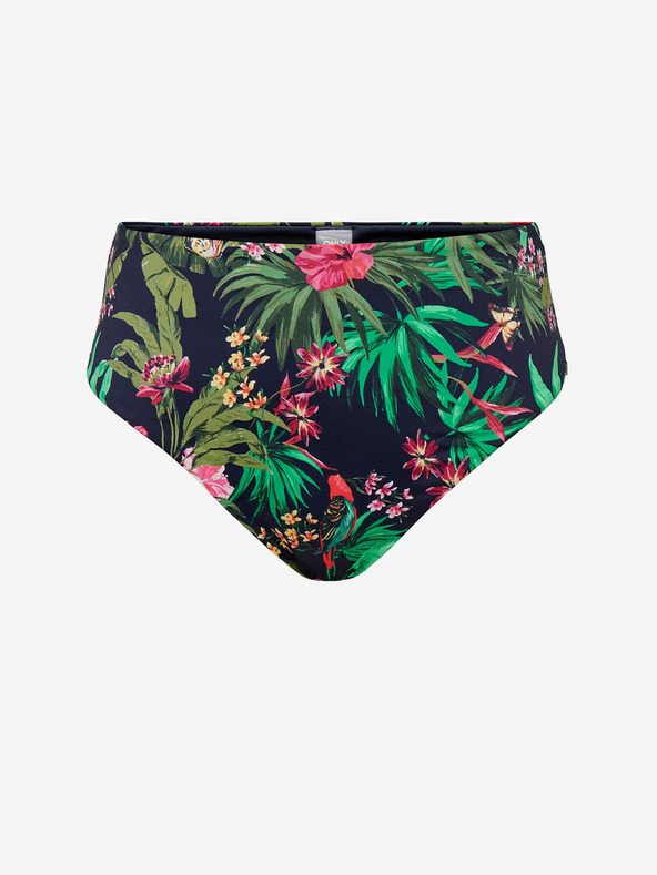 ONLY Zeleno-modý dámský květovaný spodní díl plavek ONLY Juliette