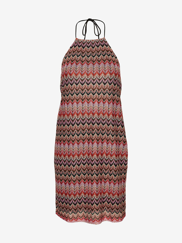 Vero Moda Hnědé dámské vzorované šaty VERO MODA Dicte